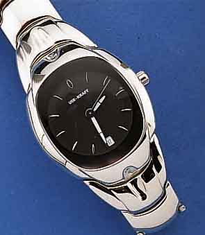 KONVOLUT: 2X UHR-KRAFT DESIGNER-DAMEN- UND HERRENUHR, POL. STAHL, UNGETR. LAGERWARE, F. D. DEUT. MARKT 2000, BEIDE HIGH-TECH-QUARTZ- WERKE M. ...