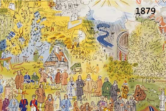 DUFY, RAOUL, 1877-1953, ZWEI DOPPELBLATT- GROßE FARBLITHOGRAPHIEN AUS: HOMMAGE A RAOUL DUFY, LIBRAIRIE PERRIN, MOURLOT 1965, BUG- FALTEN, JE CA. ...