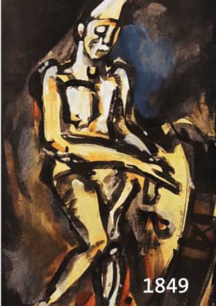 ROUAULT, GEORGES, 1871-1958, CLOWN MUSICIEN, FARBLITHOGRAPHIE MIT POCHOIR, ED. JACOMET, LASSAIGNE PARIS 1959, CA. 39 X 27 CM, PP