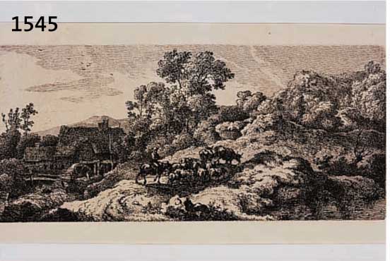 KOBELL, FERDINAND, 1740-1799, REITER, ZWEI RADIERUNGEN VON 1771, IN DER PLATTE SIGN. UND DAT., JE CA. 8 X 17 CM, PP