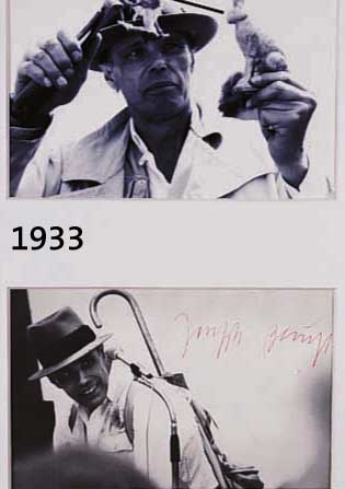 BEUYS, JOSEPH, 1921-1986, VIER POSTKARTEN- MULTIPLES, EINE HANDSIGNIERT, JE CA. 10 X 14 CM, PP, R.