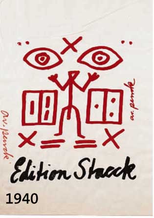PENCK, A.R., GEB. 1939, TRAGETASCHE, HAND- UND DRUCKSIGNIERT, UNIKATCHARAKTER, CA. 50 X 60 CM, U.GL., R.