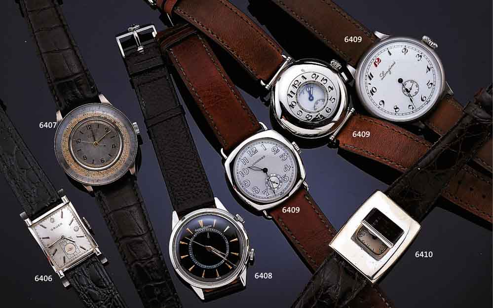 LONGINES SAMMLERSET: 3 HERRENARMBANDUHREN IN LIMITED EDITION, DESIGN 1915, 1925, 1930, ALLE EDELST., ALLE LEDERB., ORIG.-HOLZKASTEN, AUFWEND. ...