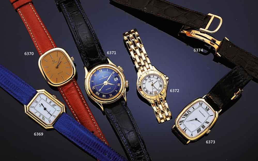 REVUE THOMMEN ÄUßERST SELTENE WECKERARMBANDUHR SERIE CRICKET, GG 750/000, LIMITED EDITION, WELTWEIT 161 STÜCK, HIER NR. 056, TRANSL. BLAU ...