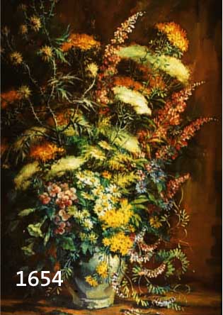 JOHN, W., MALER DER 1. HÄLFTE 20. JH., BLUMENSTILLEBEN, QUALITÄTVOLLE MALEREI IN REPRÄSENTATIVEM GROSSFORMAT, HERBSTSTRAUß IN STEINGUTVASE, ...