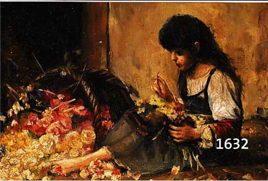 KAUFMANN, A., MALER DES 20. JH., NEBEN KORB SITZENDES BLUMENMÄDCHEN, QUALITÄT- VOLLE KOPIE NACH CHARLOLOW, ÖL/LWD, SIGNIERT UND BEZEICHNET, CA. ...
