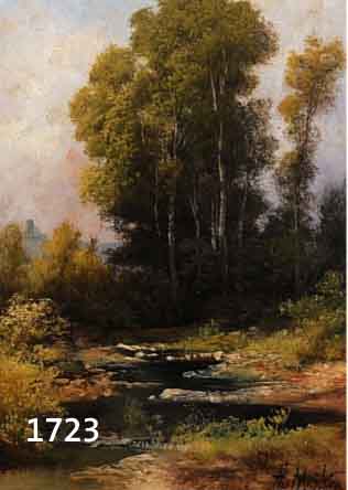 MARKO, HENRY, 1855-1921, LANDSCHAFTSMALER, ZWEI GEGENSTÜCKE: BÄUERIN AUF DEM WEG NEBEN EINEM FLUß IN HERBSTLICHER LANDSCHAFT, SOMMERLICHE ...