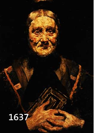 UNBEKANNTER KÜNSTLER DES 19.JH., BRUSTBILD EINER BÄUERIN IN TRACHT, WOHL HESSISCH, ÖL/LWD, UNLESERLICH SIGN., CA. 75.5 X 59.5 CM, R.