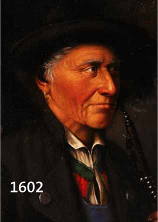 WAGNER, FRITZ, 1896 MÜNCHEN-1939, SCHÜLER VON K. ROTH UND ROB. SEITZ IN MÜNCHEN, BELIEBTER GENREMALER, OHRRING TRAGENDER MANN IN TRACHT MIT ...