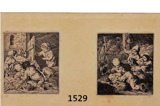 KOBELL, FERDINAND, 1740 MANNHEIM-1799 MÜNCHEN, KONVOLUT AUS VIER KLEINEN KUPFER- STICHEN MIT VERSCH. KINDERSZENEN, POSTHUME ABZÜGE UM 1810-20, ...