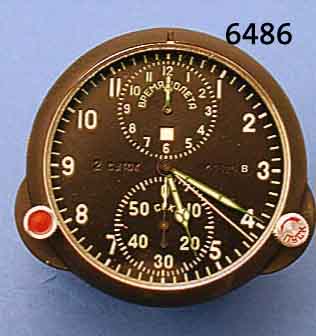 EINBAUDOPPELBORDCHRONOGRAPH, RUSSLAND UM 1992, VORGESEHEN F. MIG-29, D. CA. 80 MM, MINERALGL., HERMETISCH VERSCHR. METALLGEH. M. HAMMERSCHLAGLACK, ...