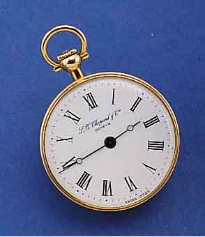 L.-U. CHOPARD DAMENTASCHEN-/ANHÄNGEUHR, REPLIKA, SCHWEIZ UM 1978, GG 750/000, RAND KANN., EMAILFARB. KONTRASTZIFFERBL., RUNDAN- KERW., 17 ST., ...