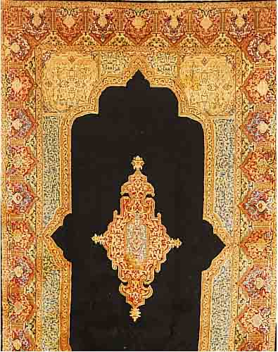 KERMAN, PERSIEN, 307 X 185CM, EHZ 3 FLOR WOLLE, CA.30 JAHRE, HAT FLECK !