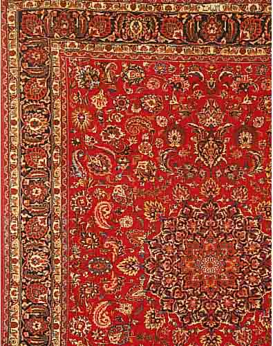 MESCHED, PERSIEN, 366 X 292CM, EHZ 4 FLOR WOLLE, CA.30 JAHRE