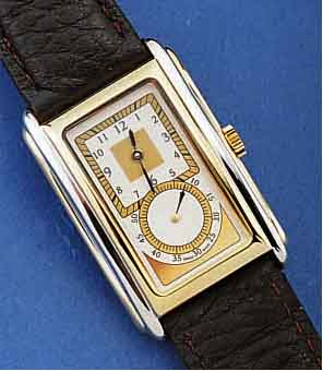 HERRENARMBANDUHR, SOG. DOCTOR'S WATCH, SCHWEIZ UM 1995, METALLGEH. TEILW. HART VERG., TEILW. RHOD., BEIDS. MINERALVERGL., LEDERBD. SPÄTER, ...