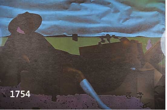 WUNDERLICH, PAUL, GEB. 1927, GOETHE IN DER CAMPAGNA, FARBLITHOGRAPHIE VON 1978, RE. U. HANDSIGNIERT UND BEZ.: E.A., CA. 64 X 84 CM, U.GL., R.