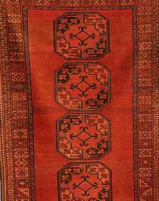 AFGHANE, 240 X 120CM, EHZ 4 WOLLE AUF WOLLE, CA.70 JAHRE