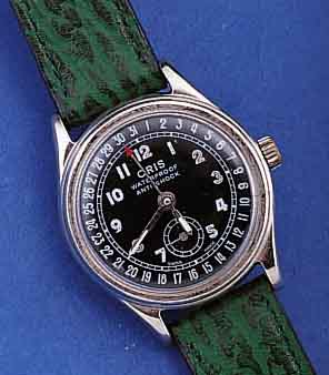 KONVOLUT: 2 X ORIS ARMBANDUHREN, BEIDE SCHWEIZ UM 1968, METALL VERCHR., EDELST.-BÖD. GESCHR., SCHWARZE KONTRASTZIFFERBL. M. DAT.- ANZ. AUF ...