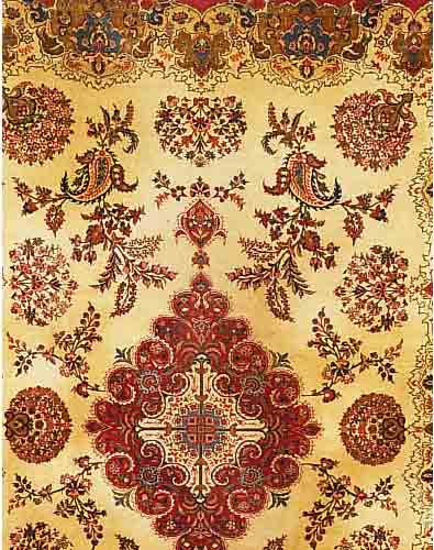 KESCHAN, PERSIEN, 400 X 272CM, EHZ 3-4 FLOR WOLLE, CA.60 JAHRE