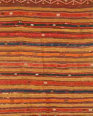 BIDJAR KELIM, PERSIEN, 241 X 147CM, EHZ 3-4 WOLLE AUF WOLLE, CA.70 JAHRE