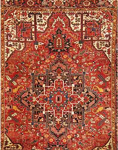 HERIZ, PERSIEN, 349 X 254CM, EHZ 2 FLOR WOLLE, CA.40 JAHRE