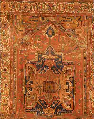 HANDTUFFTING, 368 X 242CM, EHZ 4-5 FLOR WOLLE, UM 1920, L.MOTTENFRAS