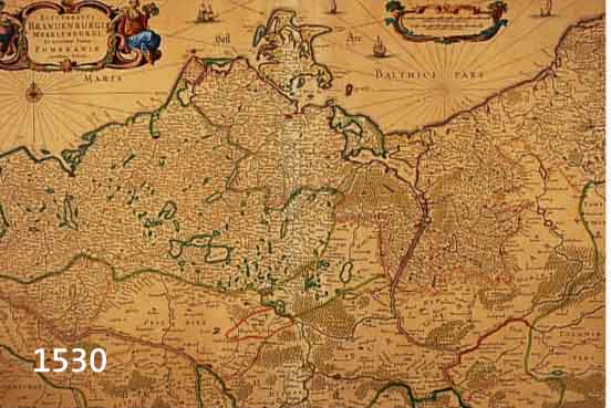KUPFERSTICHKARTE, WOHL HOMANN, FRÜHES 18. JH., BRANDENBURG, MECKLENBURG UND POMMERN, GRENZKOLORIT, BUGFALTE GERISSEN, CA. 44 X 55 CM, U.GL., R.