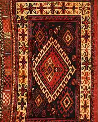 GASHGAI TASCHENFRONT, 80 X 54CM, EHZ 3 WOLLE AUF WOLLE, CA.70 JAHRE
