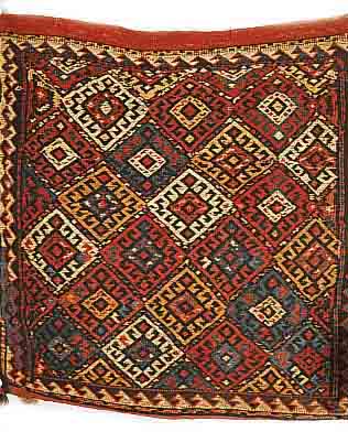 KORDI TASCHE, PERSIEN, 61 X 61CM, EHZ 2 WOLLE AUF WOLLE, UM 1950