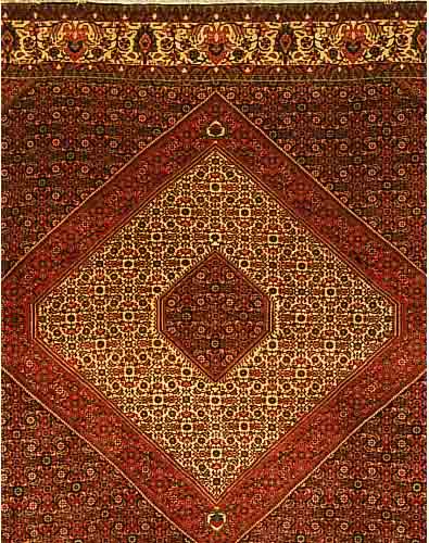 BIDJAR, PERSIEN, 254 X 242CM, EHZ 2 FLOR WOLLE, CA.10 JAHRE