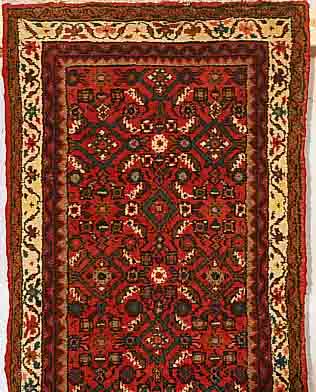 HOSSEINABAD,PERSIEN CA 284 X 74 CM..EHZ 2. CA 5 JAHRE.FLOR WOLLE.
