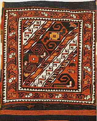 SHAHSAWAN DOPPELTASCHE,PERSIEN CA 109 X 40 CM. .EHZ 2.UM 1940.