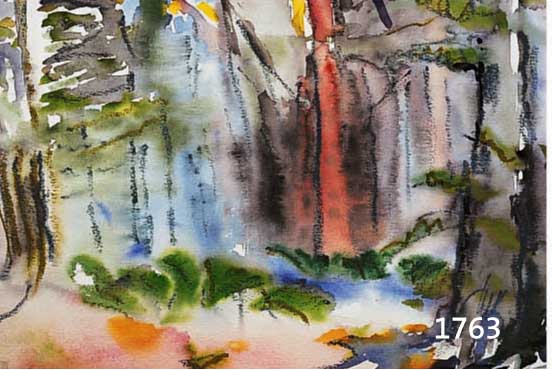 FISCHER-DIESKAU, DIETRICH, ZWEI AQUARELLE, BEIDE MONOGR., 1 X HERBSTWALD, CA. 41 X 58 CM, U.GL., R., 1 X WALDLICHTUNG, CA. 29 X 39 CM, PP, U.GL., R.