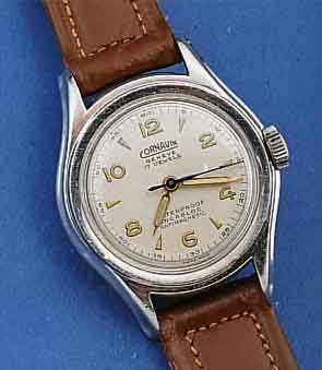 KONVOLUT: 4 ARMBANDUHREN, SCHWEIZ UM 1940-50 , ALLE EDELST., DAVON 2X CORNAVIN, BÖD. GE- SCHR., GLEICHES DESIGN, GLEICHES 17 STEIN. AN- ...