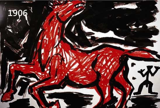 PENCK, A.R., GEB. 1939, FARBOFFSET, HANDSIGNIERT, CA. 59 X 84 CM