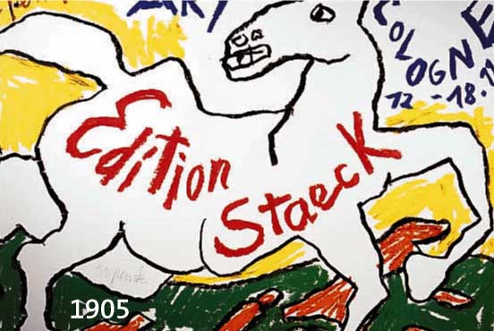 PENCK, A.R., GEB. 1939, FARBOFFSET, HANDSIGNIERT, CA. 59 X 84 CM