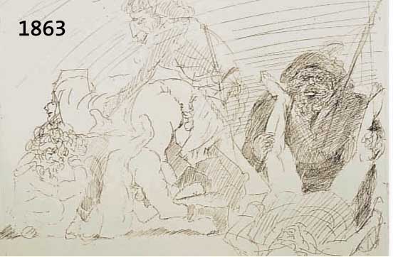 HRDLICKA, ALFRED, ÜBER DIESE PROPHEZEIHUNG ..., RADIERUNG, HANDSIGNIERT, CA. 33 X 33 CM
