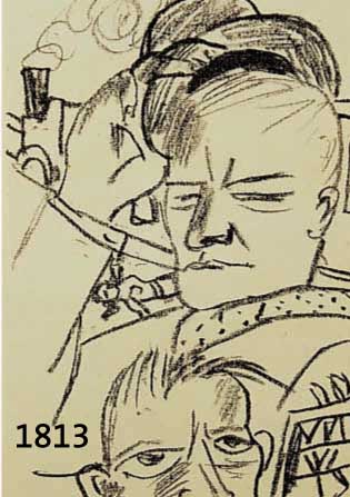 BECKMANN, MAX, 1884-1950, SELBSTBILDNIS, LITHOGRAPHIE VON 1937, CA. 16 X 11 CM, PP, U.GL., R.