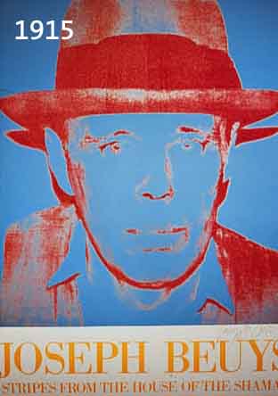 WARHOL, ANDY, 1928-1987, BILDNIS JOSEPH BEUYS, SIEBDRUCK DER AUSST. LONDON 1980, VON J. BEUYS HANDSIGNIERT, CA. 70 X 50 CM