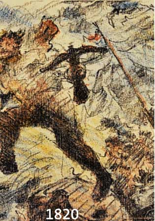 CORINTH, LOVIS, 1858-1925, WILHELM TELL, FARBLITHOGRAPHIE, HANDSIGNIERT, CA. 23 X 18 CM, PP