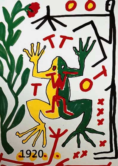 PENCK, A.R., GEB. 1939, FARBOFFSET, HANDSIGNIERT, CA. 63 X 65 CM, PP