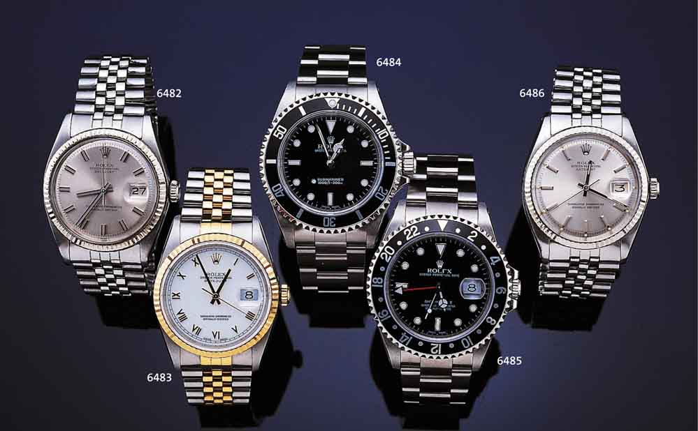 ROLEX HERRENARMBANDUHR, OYSTER PERPETUAL, DATEJUST, EDELST. INCL. EDELST.-JUBILE-BD., BOD. U. KRONE GESCHR., BEI FERTIGST. WASSERD., WG-LÜN., ...