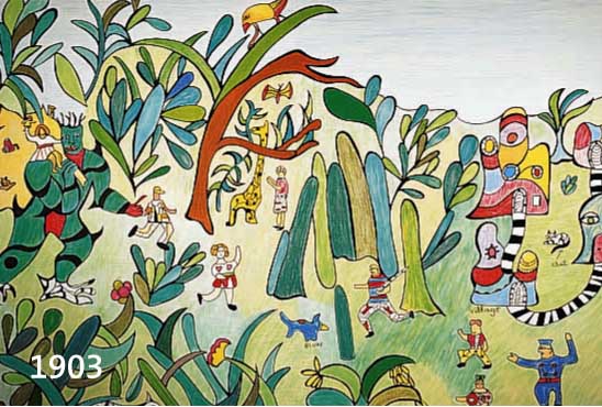 DE ST. PHALLE, NIKI, FARBLITHOGRAPHIE, HANDSIGNIERT, NUM. 243/250, CA. 64,5 X 104 CM
