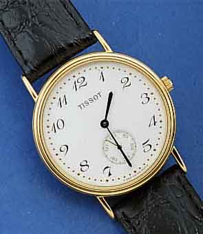 TISSOT ARMBANDUHRSET FÜR DAMEN UND HERREN, SCHWEIZ UM 1998, GLEICHES DESIGN, UNGETR. LAGERW., SAPHIRFLACHGL., EMAILFARB. KONTRAST- ZIFFERBL. M. ...