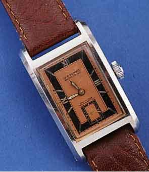 LACO-SPORT HERRENARMBANDUHR, RECT.-FORM, BEI FERTIGST. WASSERD., EDELST.-STÜLPGEH., BEIDE GEH.-TEILE D. VERSCHRAUBB. BANDANST. MITEINAN- DER ...