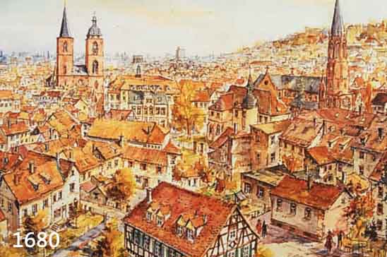 DEEGE, HEINRICH, GEB. 1920 HAßLOCH, LEBT UND ARBEITET IN NEUSTADT/WSTR., NEUSTADT AN DER WEINSTRAßE, AQUARELL AUF PAPIER, SIGNIERT UND DAT. ...