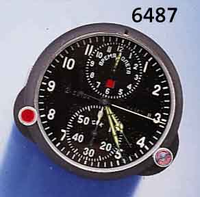 EINBAUDOPPELBORDCHRONOGRAPH, RUSSLAND UM 1992, VORGESEHEN F. MIG-29, D. CA. 80 MM, MINERALGL., HERMETISCH VERSCHR. METALLGEH. M. HAMMERSCHLAGLACK, ...