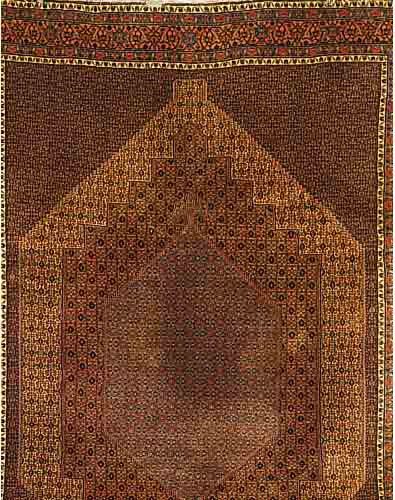 SENNEH, PERSIEN, 336 X 250CM, EHZ 2 FLOR WOLLE, CA.20 JAHRE