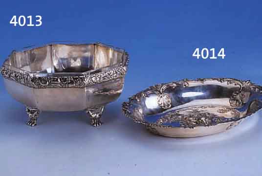 ANBIETSCHALE, BRUCKMANN & SÖHNE HEILBRONN, ENTWURF HELENE BRANDT, UM 1913, NR. 11546, 800ER SILBER, VERTREIBER SCHNEIDER, GEGOSSEN, GEHÄMMERT, ...