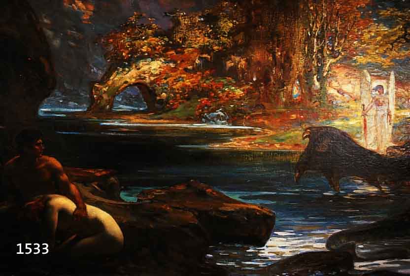 WOLF, OTTO, 1855 OSCHATZ-1940 MÜNCHEN, STUDIERTE AN DER DRESDENER AKADEMIE BEI F.W. PAUWEL UND IN PARIS BEI A.W.BOUGEREAU, WIRKTE DANACH IN ...